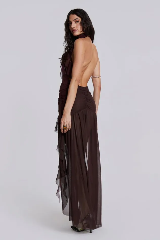 Jaded London Maxi Dresses Women Rafa Maxi Dress Brown