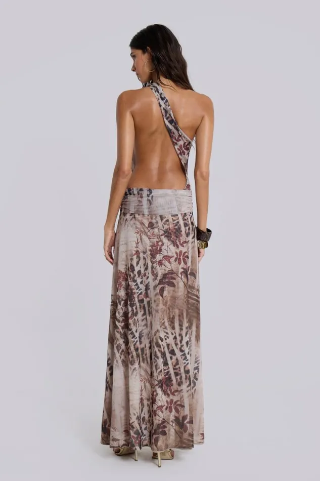 Jaded London Maxi Dresses Women Valentina Asymmetric Cut Out Maxi Dress Multi