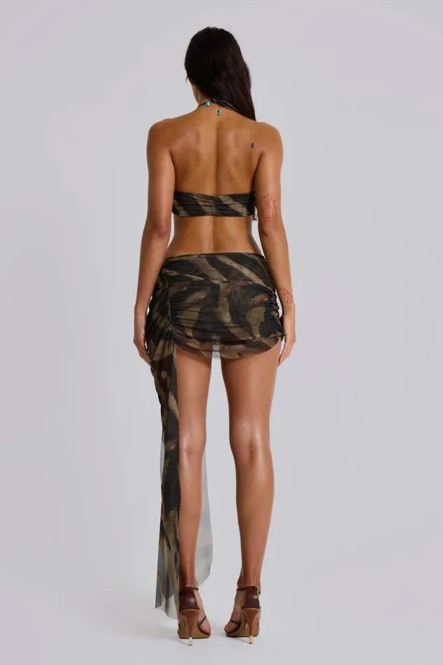Jaded London Mini Dresses Women Bruna Draped Charm Dress Multi
