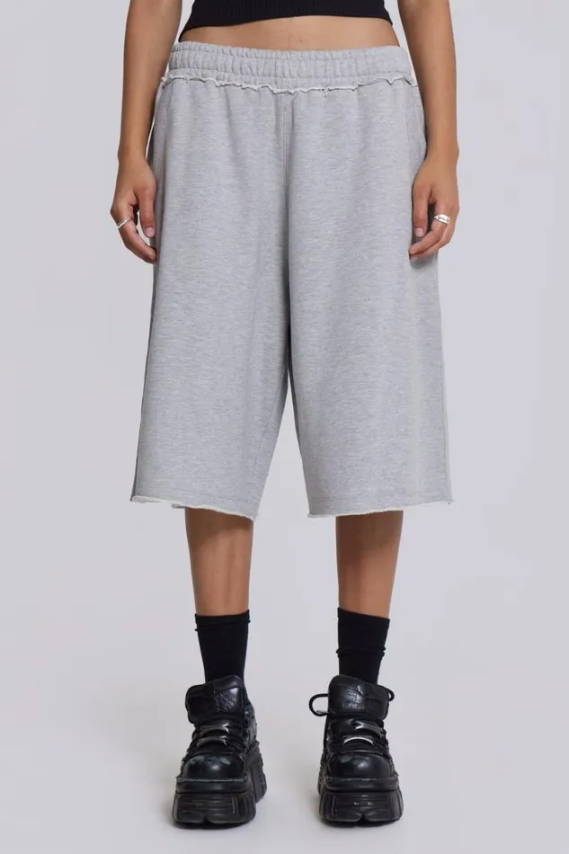Jaded London Shorts and Jorts Women Grey Marl Monster Jogger Shorts Grey