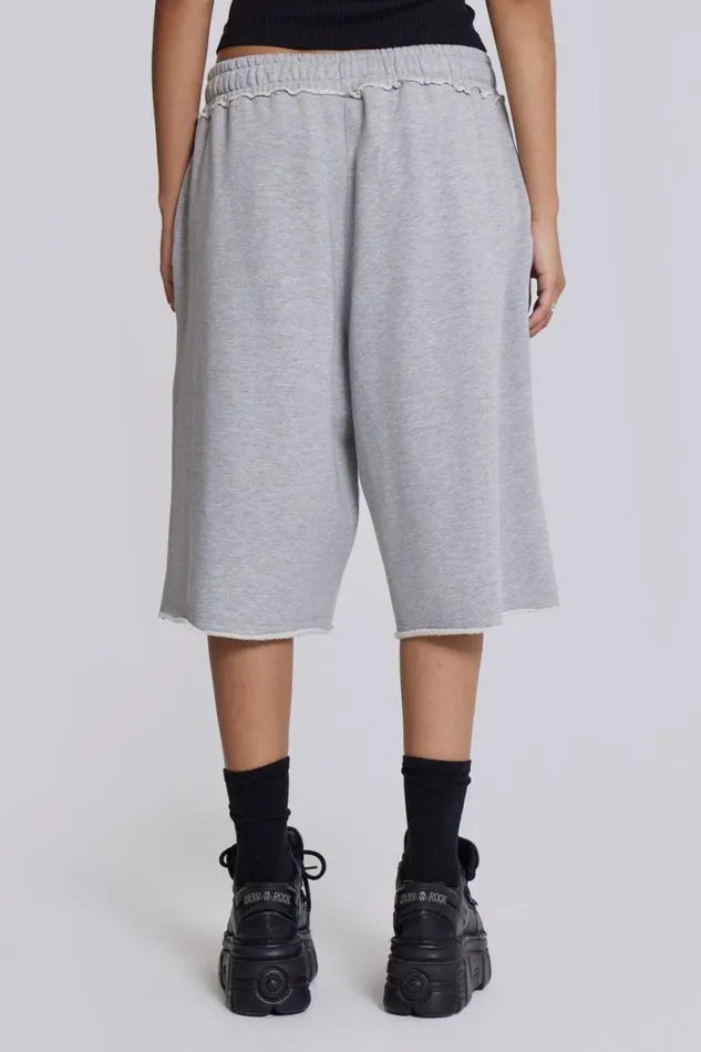 Jaded London Shorts and Jorts Women Grey Marl Monster Jogger Shorts Grey