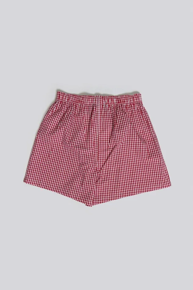 Jaded London Shorts and Jorts WomenMen Red Gingham Printed Boxers Red