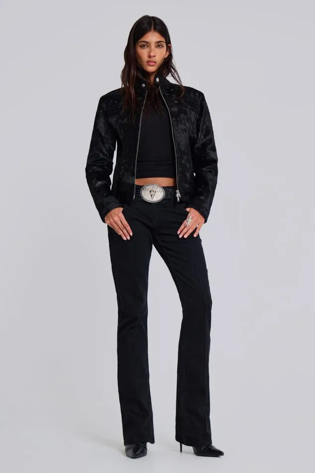 Jaded London SlimStraight Jeans Women Solid Black Thirteen Jeans Black