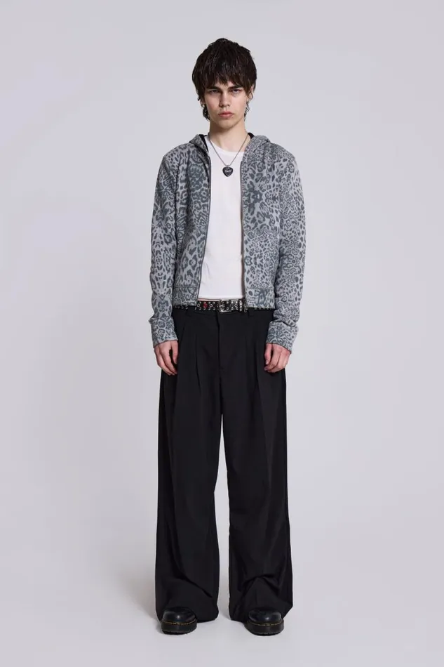 Jaded London Suit Trousers MenUnisex Goliath Black Suit Pants Black