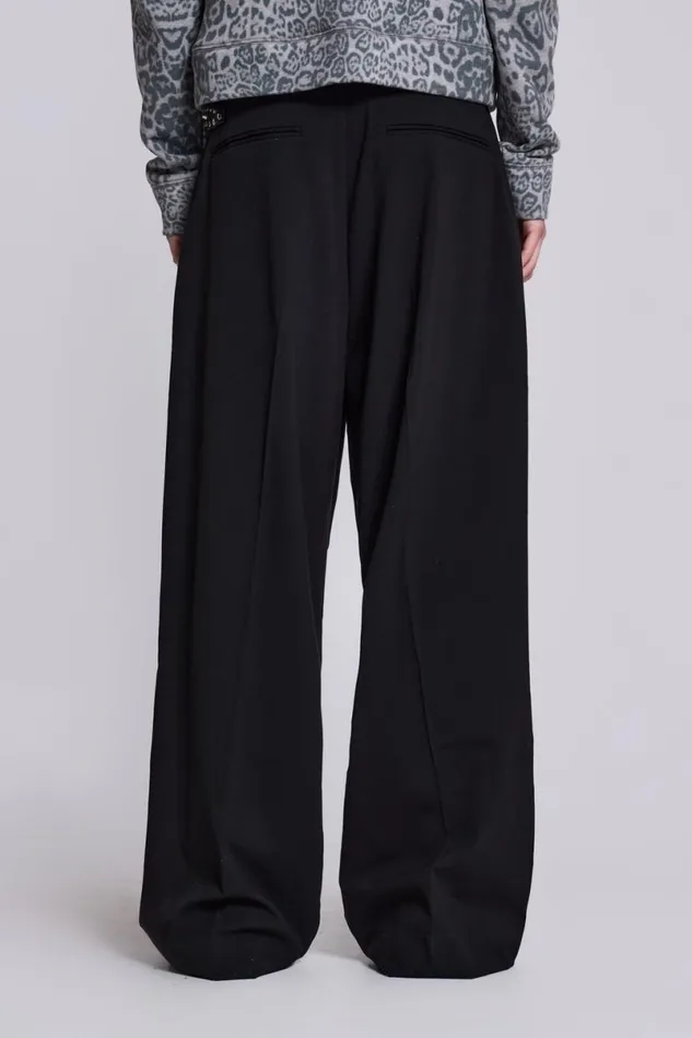 Jaded London Suit Trousers MenUnisex Goliath Black Suit Pants Black