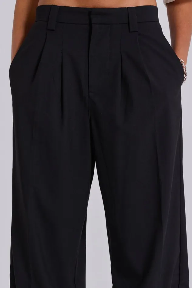 Jaded London Suit Trousers MenUnisex Goliath Black Suit Pants Black