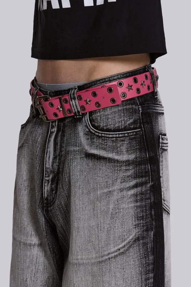 Jaded London Unisex UnisexMen Black White Wash XL Colossus Jeans Black