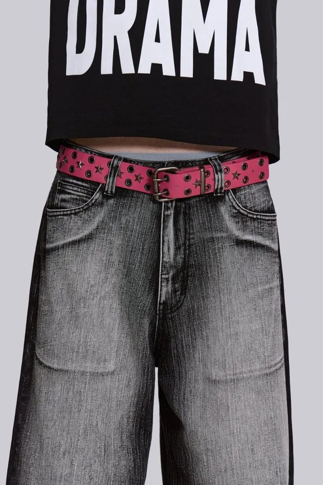 Jaded London Unisex UnisexMen Black White Wash XL Colossus Jeans Black