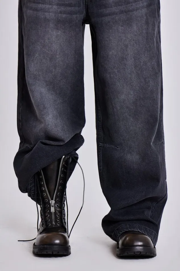 Jaded London Unisex UnisexMen Engine Boot Black