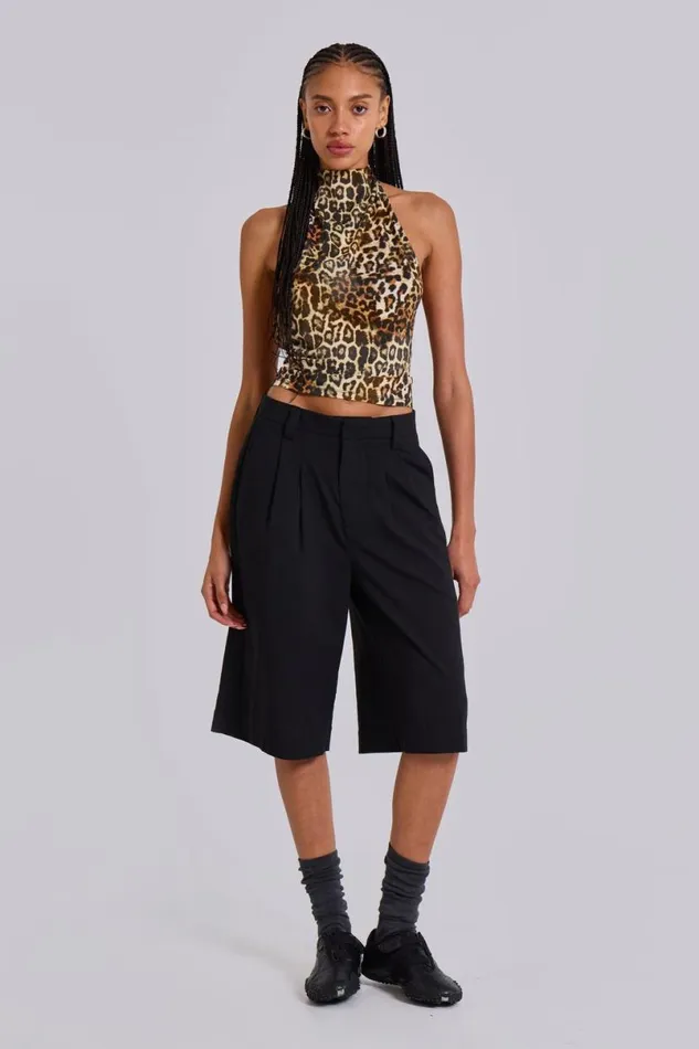 Jaded London Unisex UnisexWomen Black Goliath Tailored Shorts Black