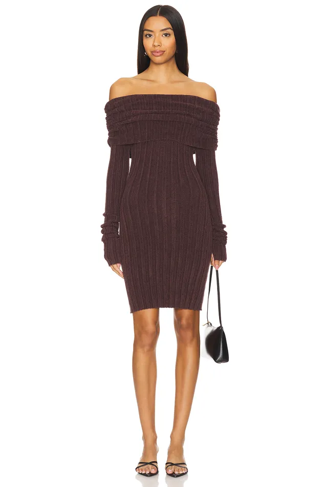 Jaycee Sweater Dress Dark Chocolate Brown Women Lovers and Friends Sweaters and Knits