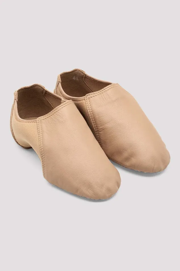 Jazz Adult Bloch Ladies Spark Leather and Neoprene Jazz Shoes Tan Leather