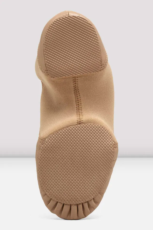 Jazz Adult Bloch Ladies Spark Leather and Neoprene Jazz Shoes Tan Leather