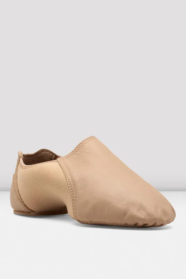 Jazz Adult Bloch Ladies Spark Leather and Neoprene Jazz Shoes Tan Leather