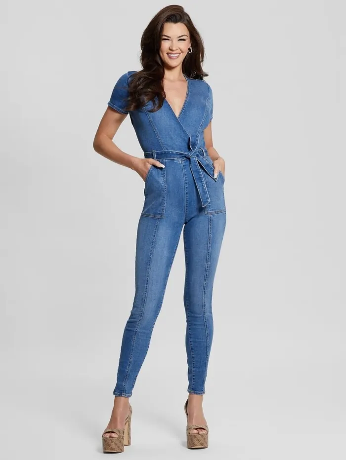 Jeans and Denim Eco Leslie Denim Jumpsuit Alta Wash 8211 GUESS Women