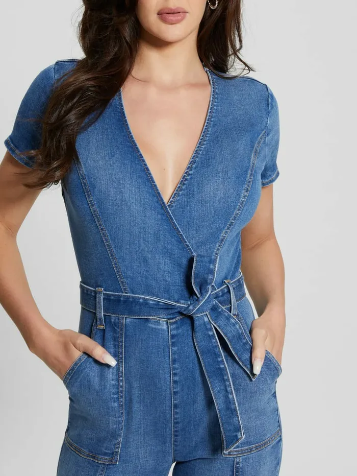 Jeans and Denim Eco Leslie Denim Jumpsuit Alta Wash 8211 GUESS Women Jeans and Denim Eco Leslie Denim Jumpsuit Alta Wash 8211 GUESS Women