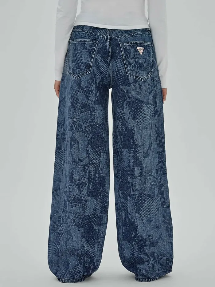 Jeans and Denim GUESS Originals Laser Flare Jeans Originals Dark Wash 8211 GUESS Women