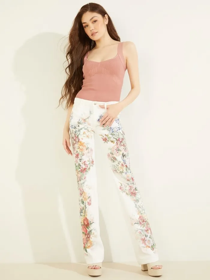 Jeans and Denim GUESS Women Sexy Bootcut Floral Jeans Floral Blossom Jeans and Denim GUESS Women Sexy Bootcut Floral Jeans Floral Blossom