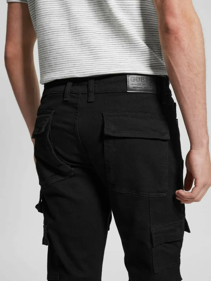Jeans and Denim Utility Cargo Jeans Rinsed Black 8211 GUESS Men
