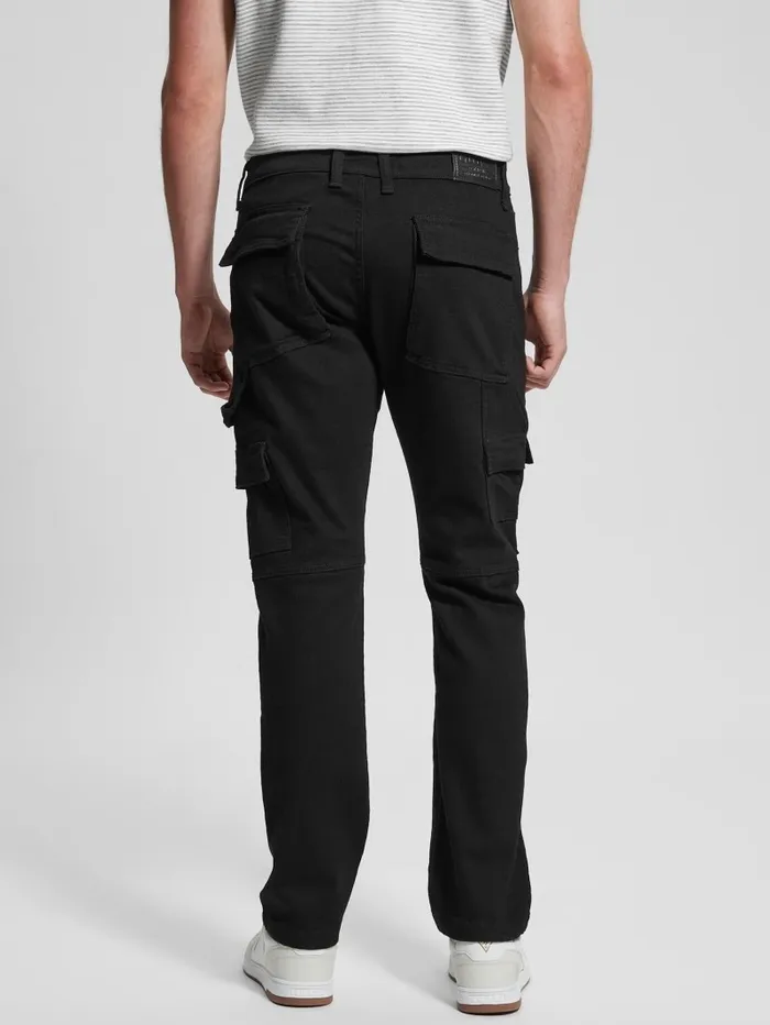 Jeans and Denim Utility Cargo Jeans Rinsed Black 8211 GUESS Men