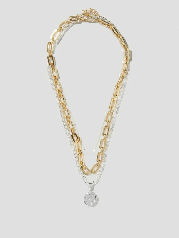 Jewelry Women GUESS Layered Mixed Chain Necklace No Description