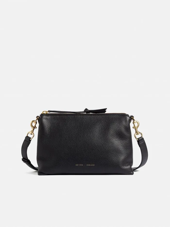 Jigsaw Ava Pebble Leather Crossbody Black Women Leather