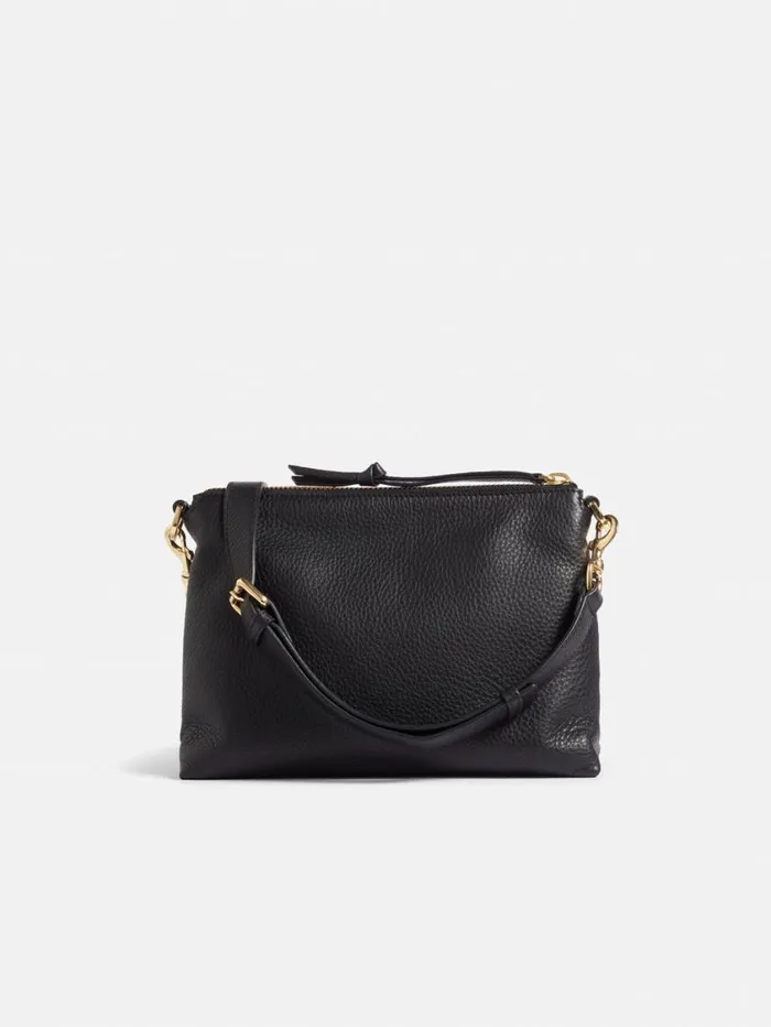 Jigsaw Ava Pebble Leather Crossbody Black Women Leather