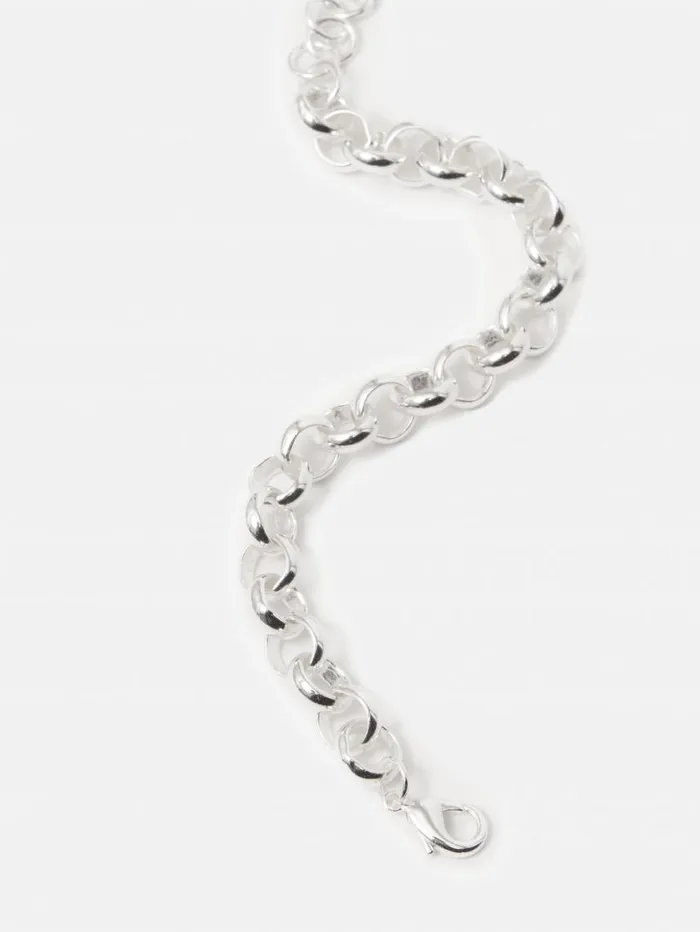 Jigsaw Belcher Chain Bracelet Silver Women Party