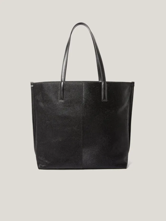 Jigsaw Calf Hair Leather Tote Black Women Bags