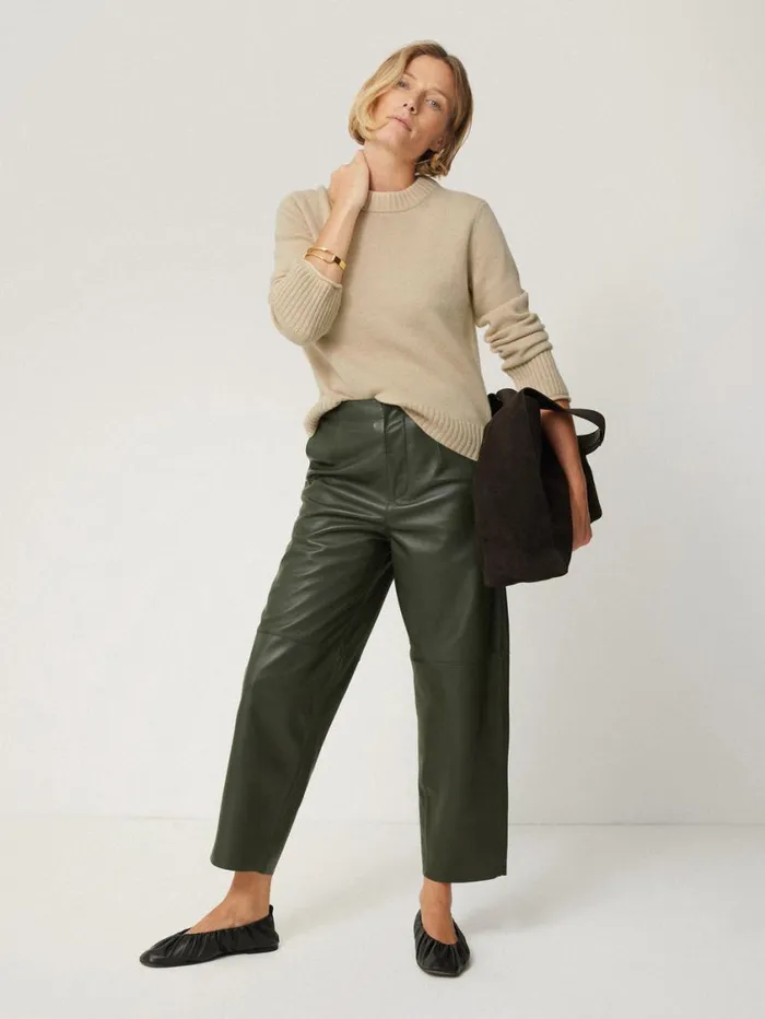 Jigsaw Compact Wool Cashmere Blend Jumper Cream Women Knitwear and Cashmere