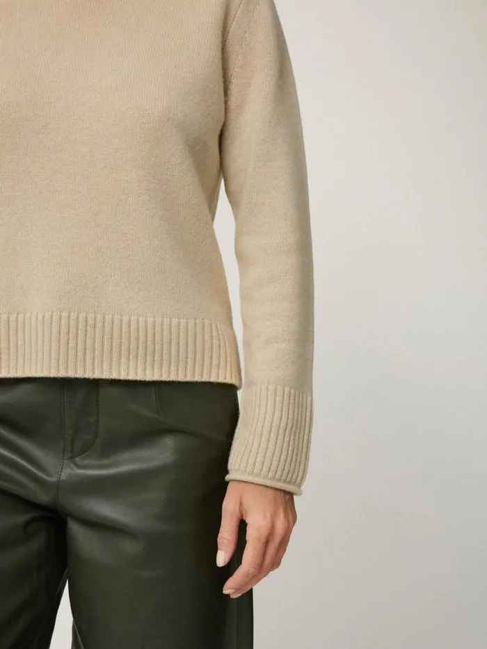Jigsaw Compact Wool Cashmere Blend Jumper Cream Women Knitwear and Cashmere