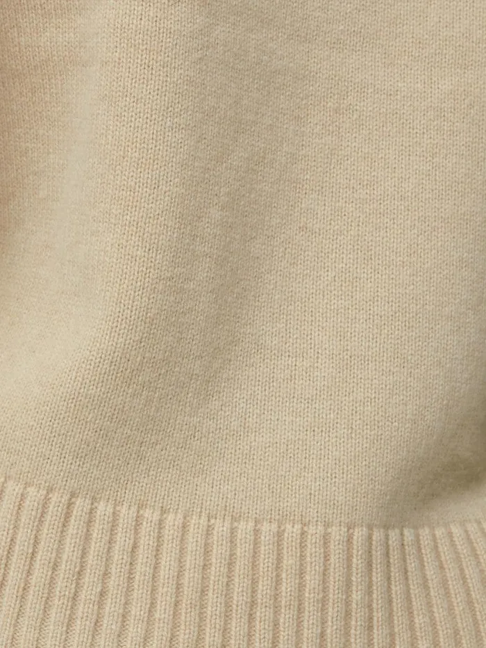Jigsaw Compact Wool Cashmere Blend Jumper Cream Women Knitwear and Cashmere