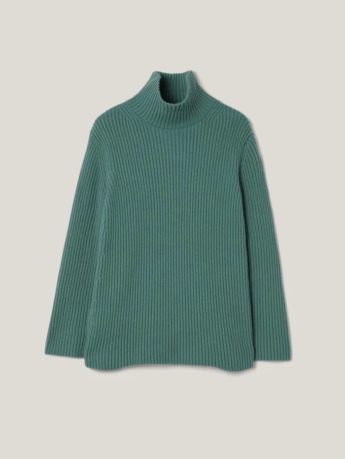 Jigsaw Cotton Blend Faroe Fishermans Blue Women Knitwear and Cashmere