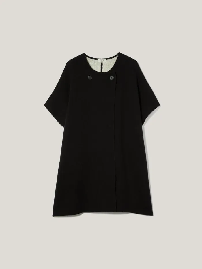 Jigsaw Double Faced Contrast Cape Black Women Knitwear and Cashmere