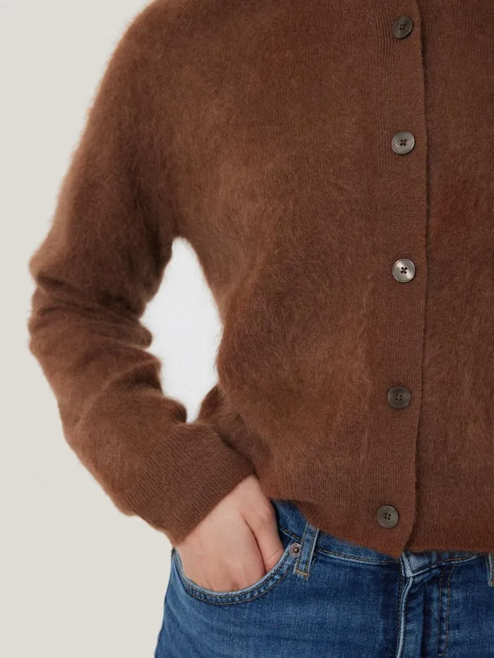 Jigsaw Halo Cashmere Cardigan Ginger Women Knitwear and Cashmere
