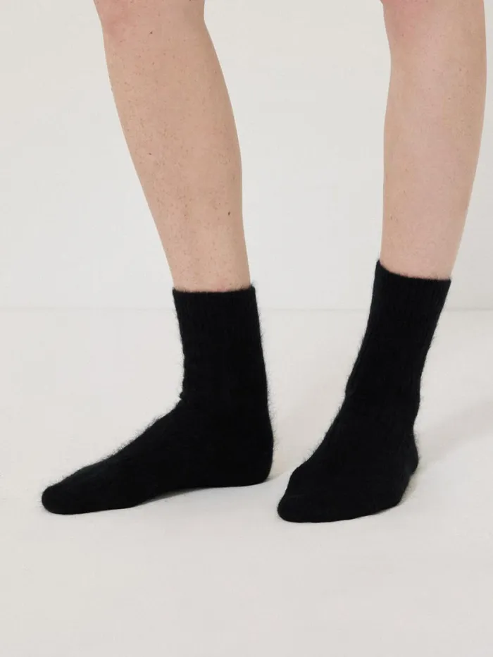 Jigsaw Halo Cashmere Sock Black Women Knitwear and Cashmere