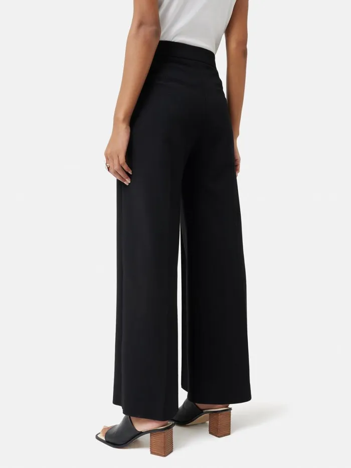 Jigsaw Italian Modern Crepe Sailor Trouser Black Women Suits and Tailoring