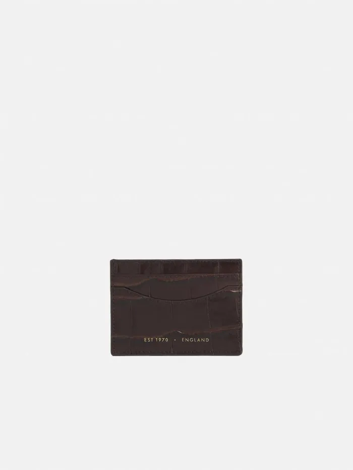 Jigsaw Leather Card Holder Chocolate Women Bags