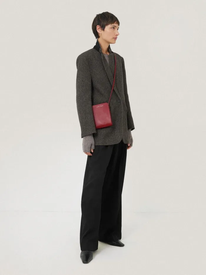 Jigsaw Leather Crossbody Phone Bag Red Women Bags
