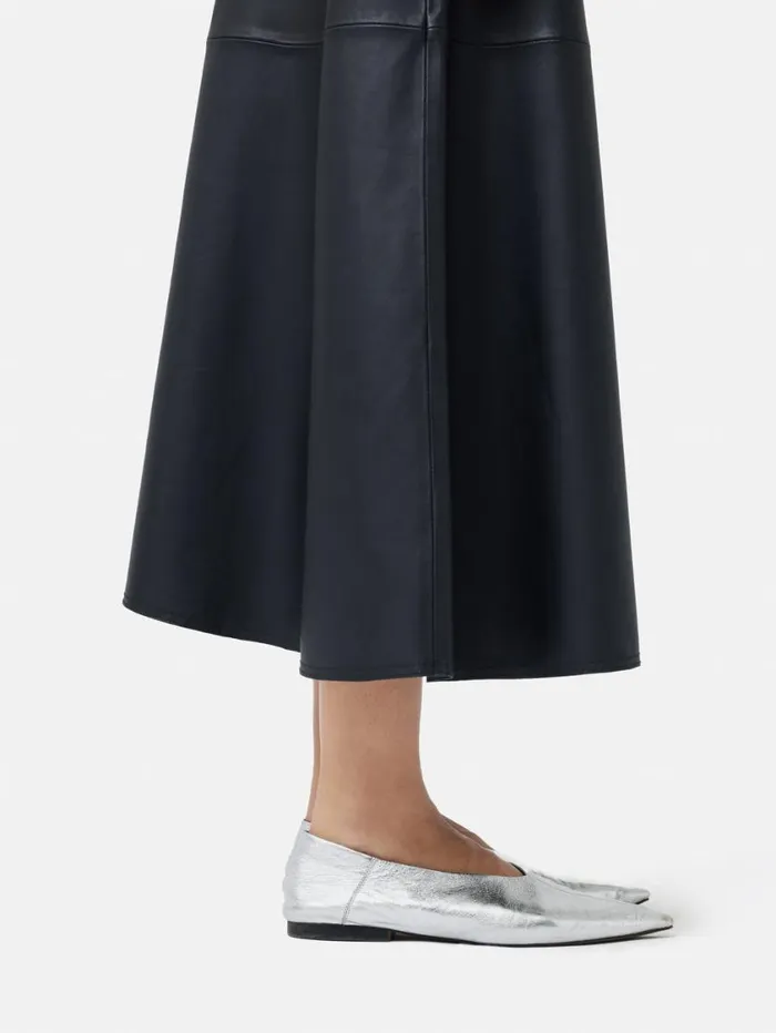 Jigsaw Linnie Flat Pointed Ballerina Silver Women Flats