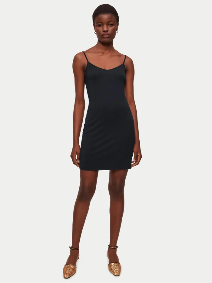 Jigsaw Modal Slip Dress Black Women Pyjamas and Loungewear