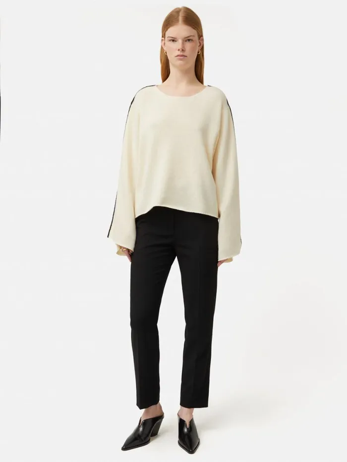 Jigsaw Modern Crepe Marden Trouser Black Women Trousers