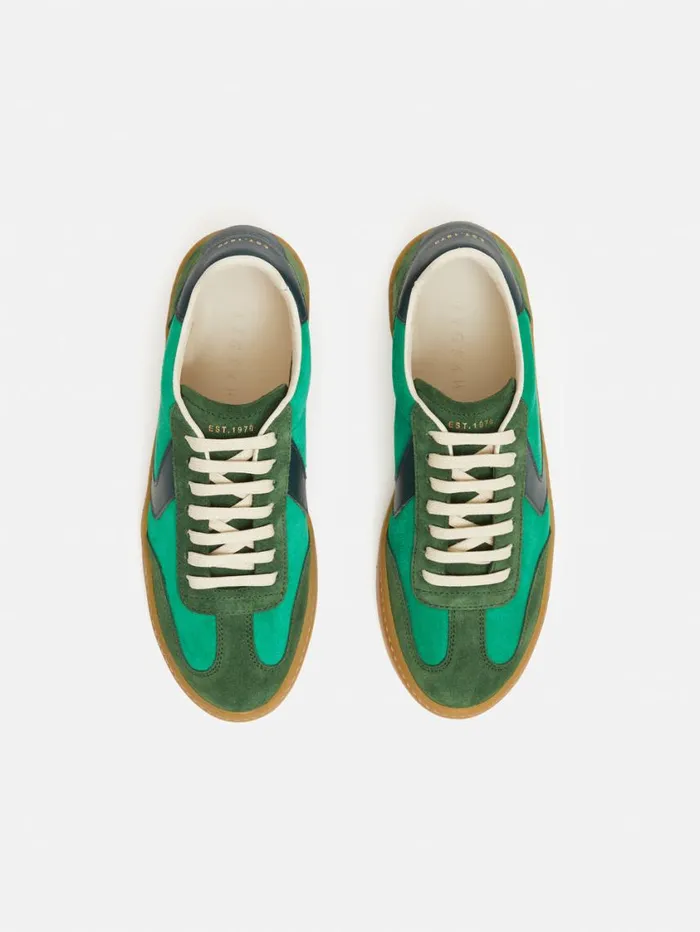 Jigsaw Portland Vintage Classic Trainer Green Women Flats