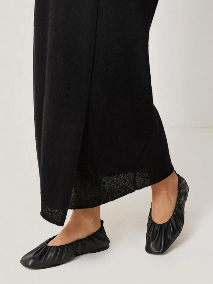 Jigsaw Soft Gauzy Knit Skirt Black Women Skirts