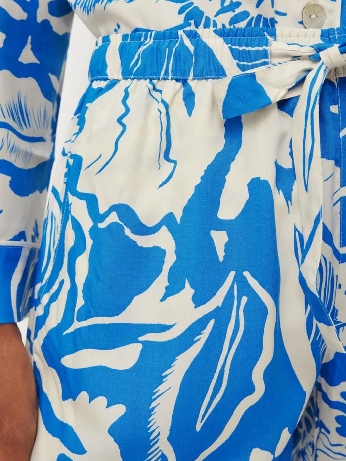 Jigsaw Strokes Floral Pyjama Blue Women Pyjamas and Loungewear