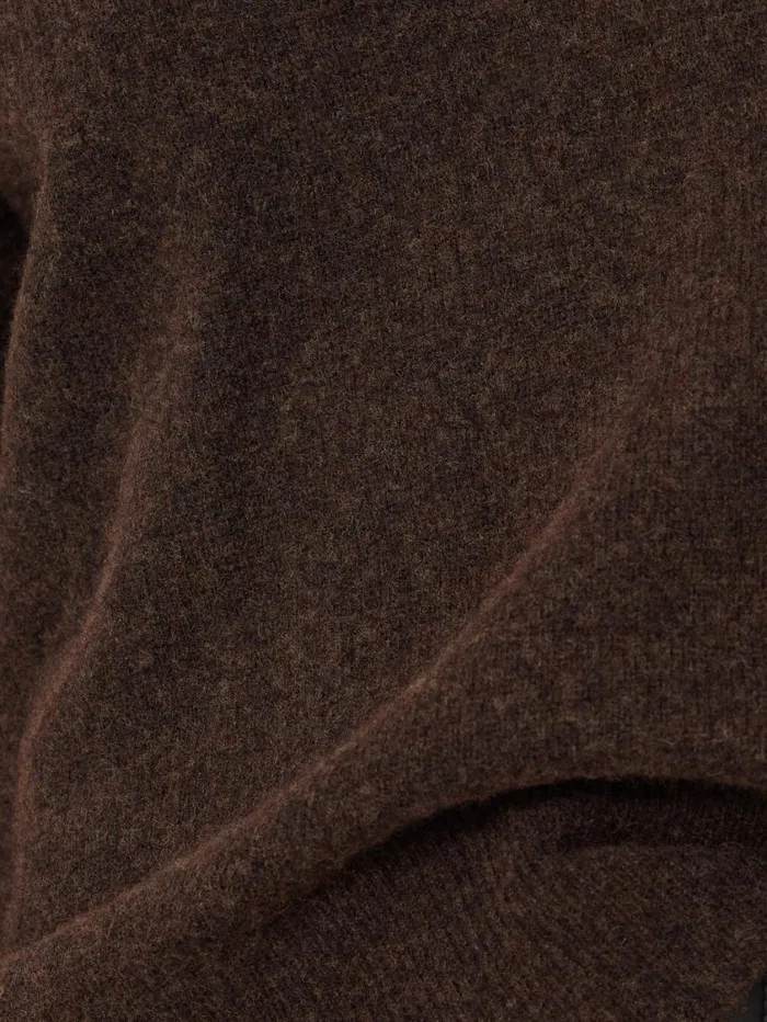 Jigsaw Wool Cashmere Blend Collar Jumper Brown Women Knitwear and Cashmere