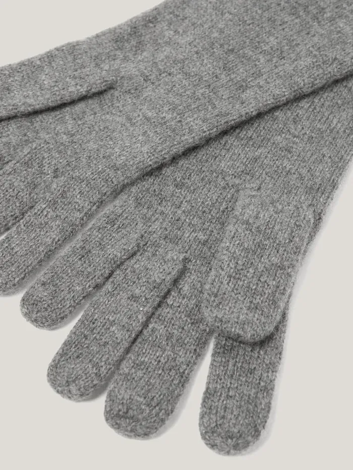 Jigsaw Wool Cashmere Long Gloves Grey Women Hats and Gloves