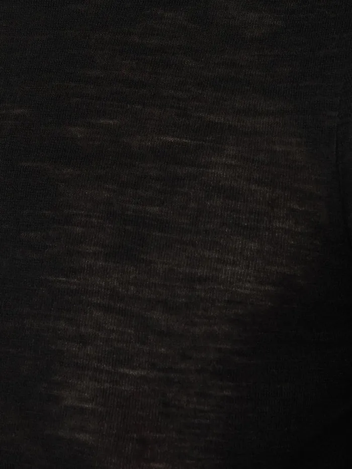 Jigsaw Wool Jersey Polo Neck Top Black Women Knitwear and Cashmere