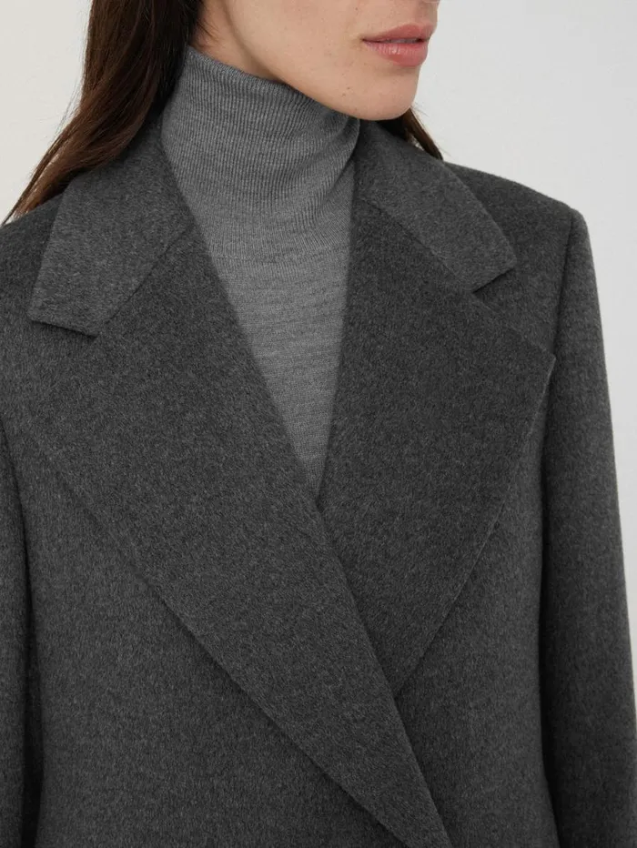 Jigsaw Wool Maxi City Coat Charcoal Women Coats and Jackets