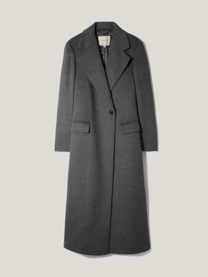 Jigsaw Wool Maxi City Coat Charcoal Women Coats and Jackets